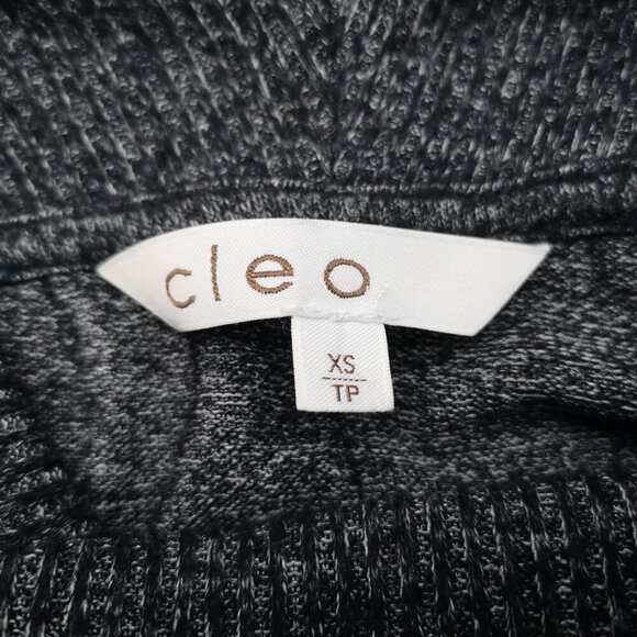 Cleo Ladies Size XS Black with Specs of Grey Lightweight Cowl Neck Sweater - Picture 3 of 9